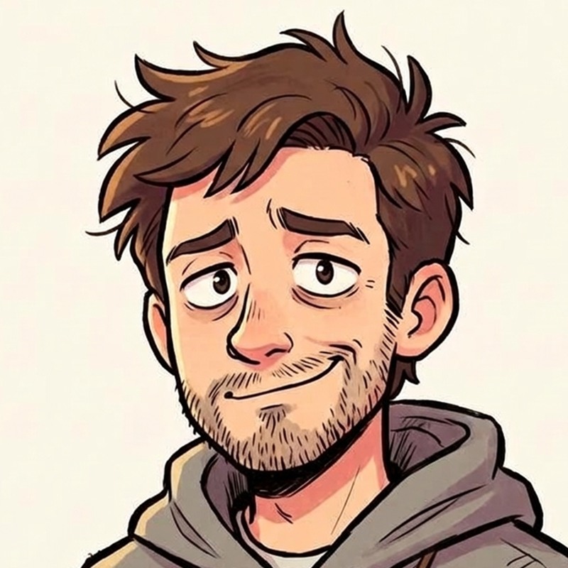 Comic-Figur von Papa mit 100 Tabs